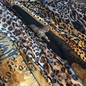 Women’s Animal Print Scarves. Lot of 5.
